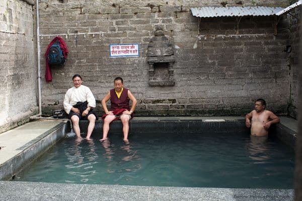 Natural himalayan hot spring temple